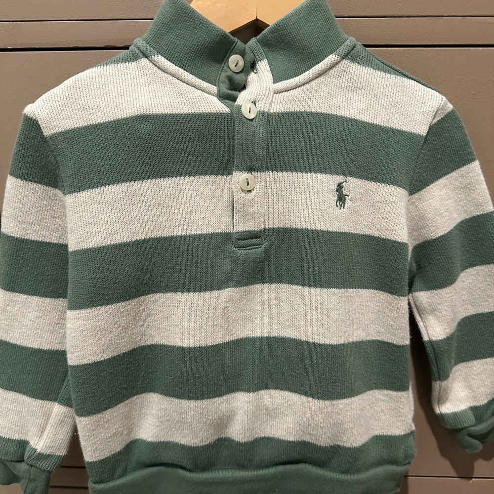 Ralph Lauren polo striped sweater pant outfit